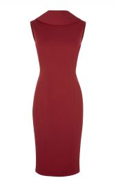 HIGH-NECK PENCIL DRESS at Karen Millen